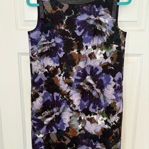 W by Worth sheath dress, fall dress, faux leather piping
